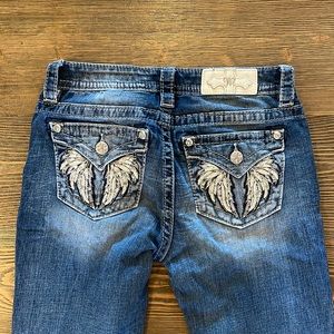 27 x 31.5 Womens Miss Me Low Rise Boot Cut Jean